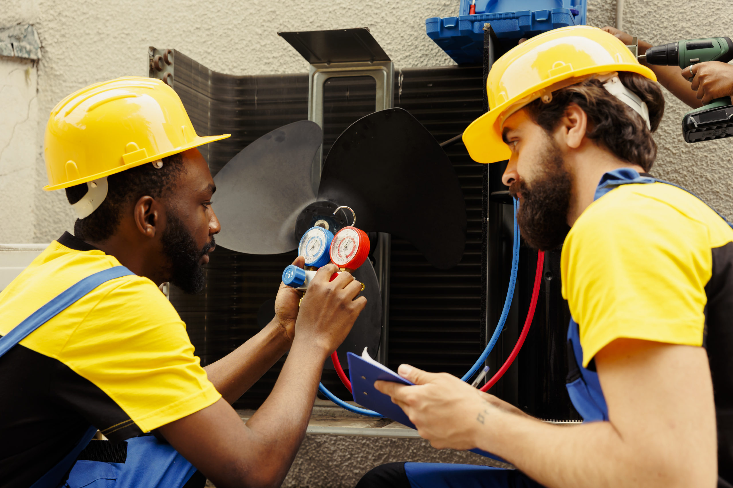 Technician,Service,Cleaning,The,Air,Conditioner,Indoors